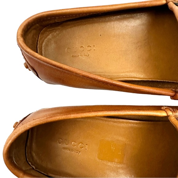 GUCCI Damo Horsebit Leather Driving Loafers - Picture 9 of 12